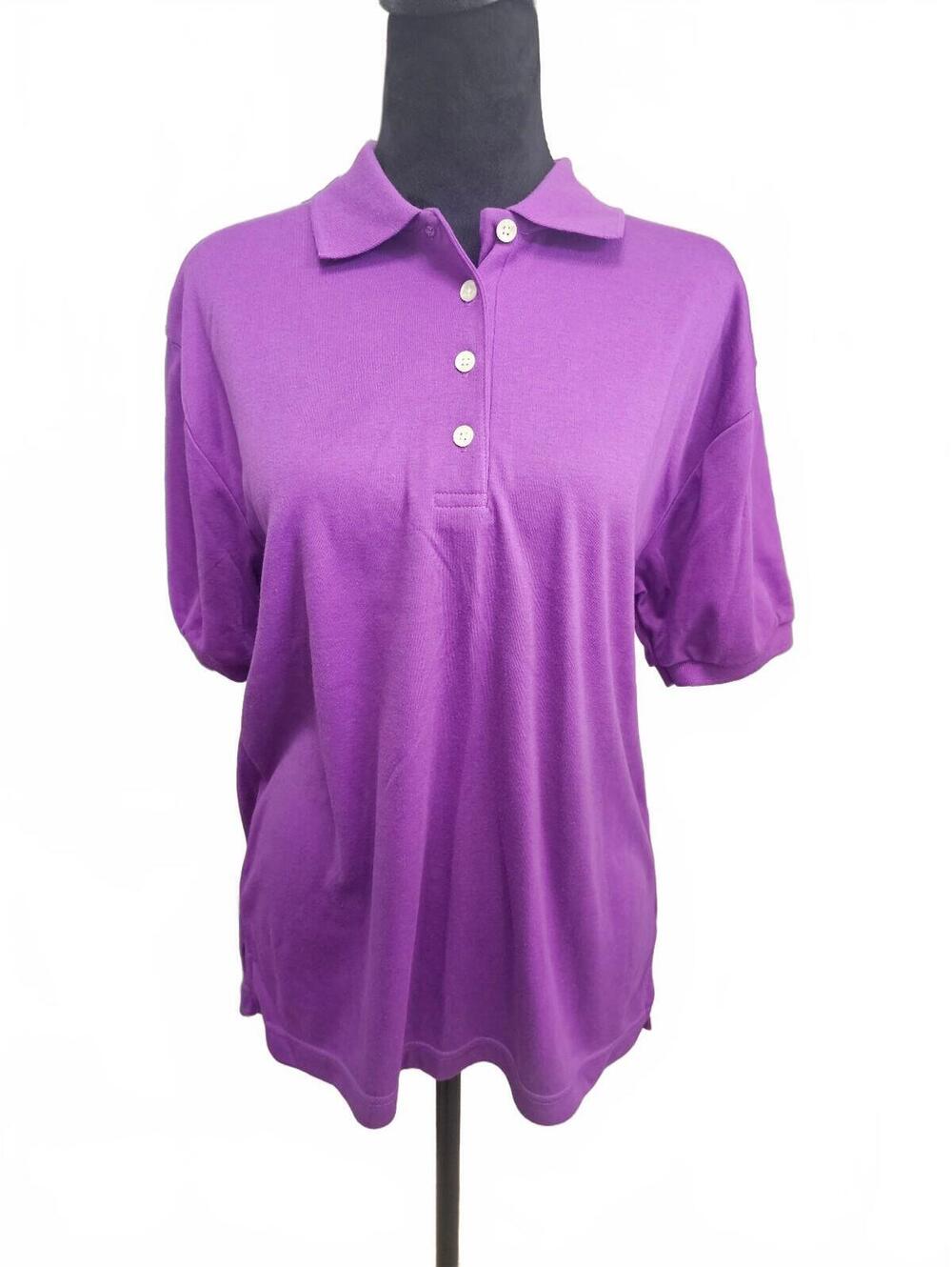 NWT Vintage Classic Elements Purple Vine Polo Shirt Size Small